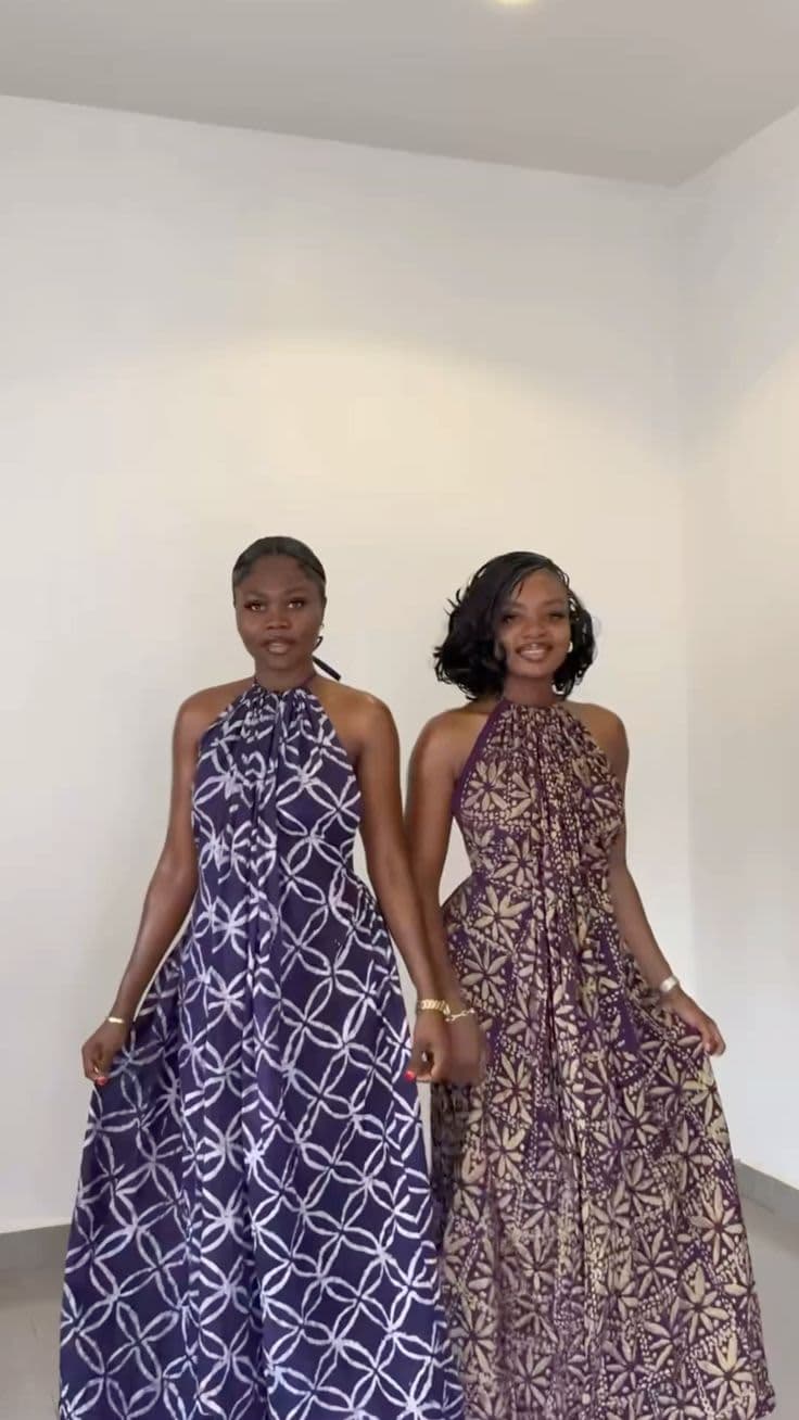 Maxi Ankara backless gown